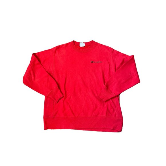 Rare Modern Red Champion Reverse Weave Sweatshirt Crewneck - Picture 1 of 3